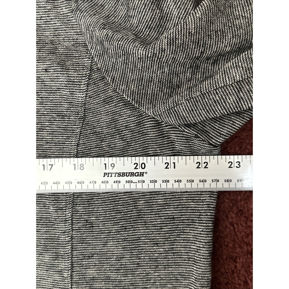 EILEEN FISHER Charcoal Gray Organic Cotton Hemp Microstripe Long‎ Jacket Large - Picture 6 of 8